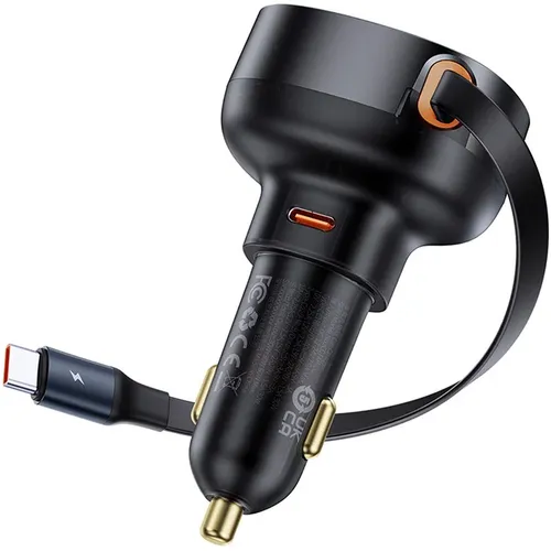 Baseus Enjoyment Pro 60W USB-C+Retractable Type-C Cable Car Charger