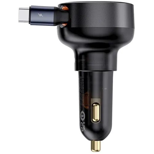 Baseus Enjoyment Pro 60W USB-C+Retractable Type-C Cable Car Charger