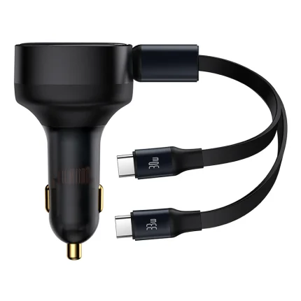 Baseus Enjoyment Retractable 2-in-1 Car Charger