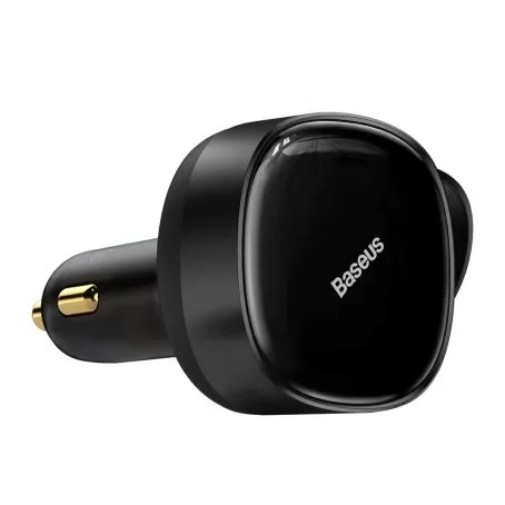 Baseus Enjoyment Retractable 30W 2-in-1 Car Charger with Type-C and Lightning Cable