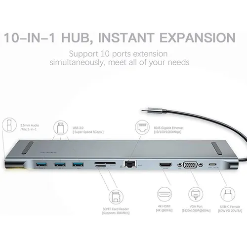 Baseus Enjoyment Series 10-in-1 Type-C Notebook Hub Adapter
