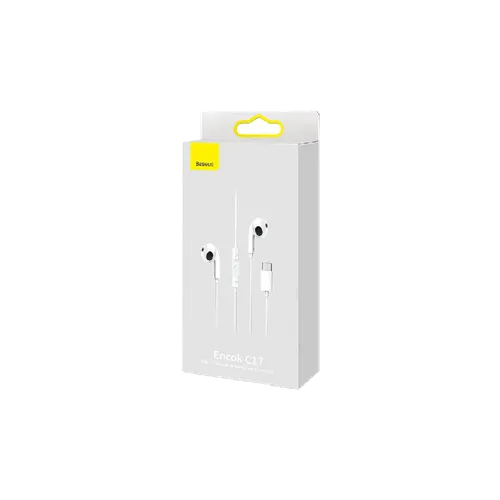 BASEUS ENOCK C17 TYPE-C LATERAL EARPHONE(NGCR010002)-white (6m)