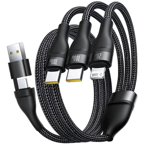 Baseus Flash Series 3 100W Two-for-Three U+C to C+C+L Fast Charging 1.5M Cable