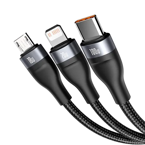 Baseus Flash Series Two-for-Three Micro, Lightning and USB-C Cable