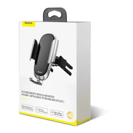 BASEUS Future Gravity Vehicle Mounted Holder (Applicable To Round Air Outlet) SUYL-BWL01