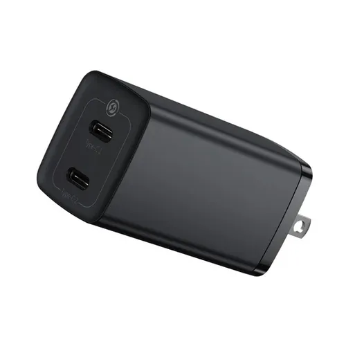 Baseus GaN2 Lite Quick Charger Dual Type-C Ports Wall Charger Travel Charger 65W [US Plug]