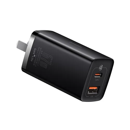 Baseus GaN3 Lite 67W C+U Fast Charger Black CCGL000001
