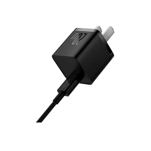 Baseus GaN5 20W 1C Fast Charger  CN (Mini) with Type-C Cable to Lightning Cable