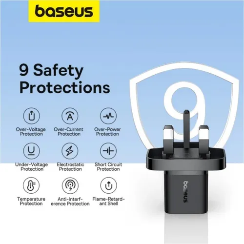 Baseus GaN5 20W Fast Charger – UK (Mini)