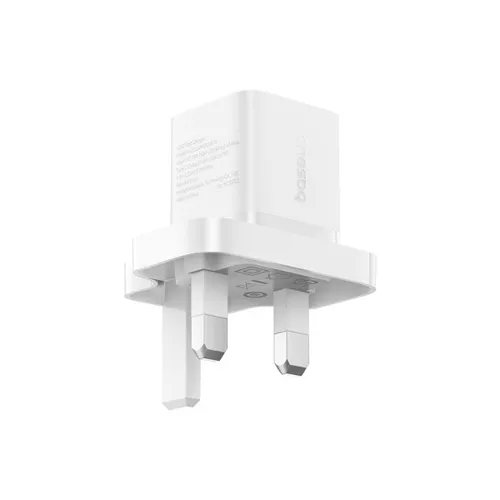 Baseus GaN5 Mini Fast Charger Portable Type-C 20W Charger Adapter UK Plug - White