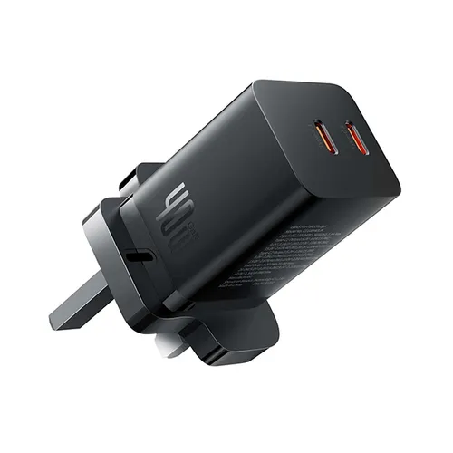 Baseus GaN5 Pro 40W C+C Dual Output UK 3 Pin Fast Charger