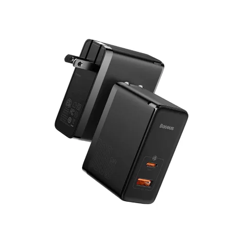 Baseus GaN5 Pro Fast Charger C+U 100W US (With Mini Cable Type-C to Type-C 100W(20V/5A) 1m)