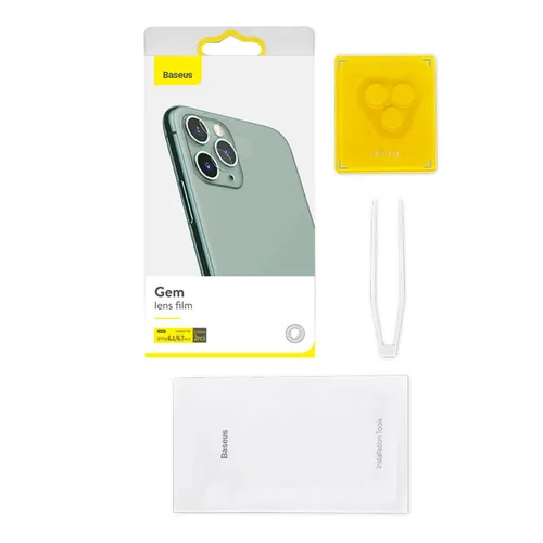 Baseus Gem Camera Lens Protective Film For iPhone iP12Pro/iP12Pro Max  (2pcs Pack) Transparent