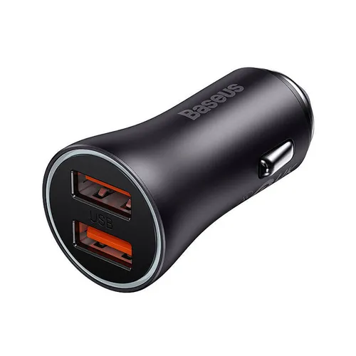 Baseus Golden Contactor Max 60W Dual USB Port Quick Car Charger