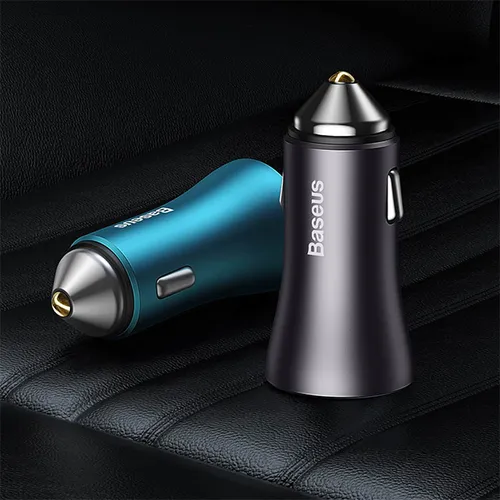 Baseus Golden Contactor Max 60W USB + Type-C Dual Port Quick Car Charger