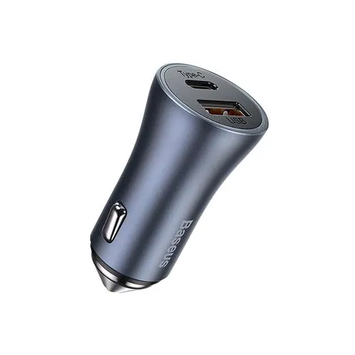 Baseus Golden Contactor Pro 40W Dual Port Quick Car Charger with Lightning Cable
