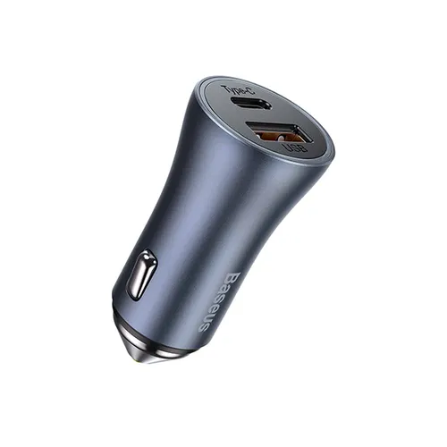 Baseus Golden Contactor Pro 40W USB + Type-C Dual Port Quick Car Charger with USB to Type-C Cable