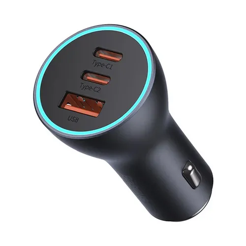 Baseus Golden Contactor Pro 65W USB + Type-C + Type-C Triple Fast Charger Car Charger