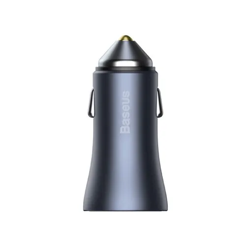 Baseus Golden Contactor Pro fast car charger USB Type C / USB 40 W Power Delivery 3.0 Quick Charge 4+ SCP FCP AFC + USB Type C cable - Lightning gray (TZCCJD-B0G)