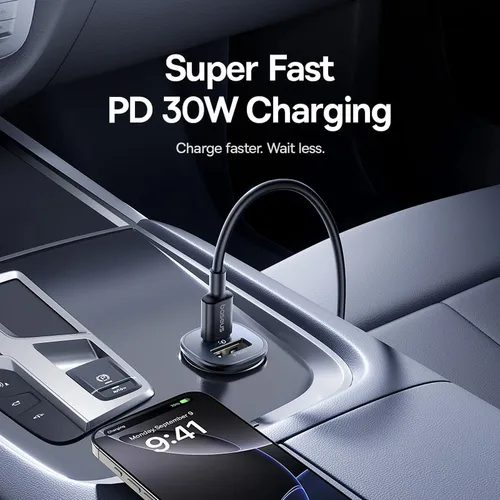 Baseus GoTrip DP1 30W Type-C+U 12V&amp;24V Car Charger