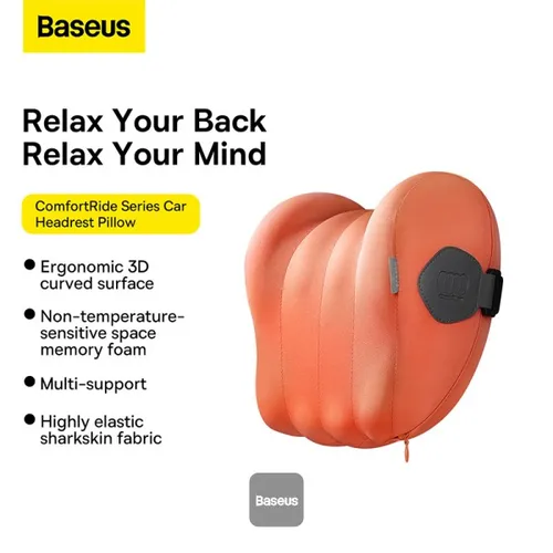 Baseus Headrest Pillow ComfortRide Series Car Orange