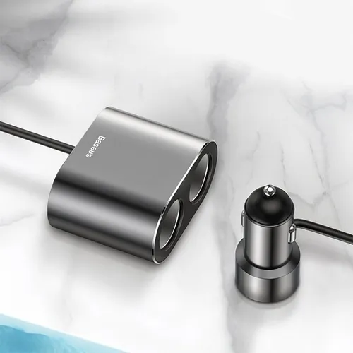 Baseus High Efficiency 2-in-1 Cigarette Lighter with Dual USB Car Charger