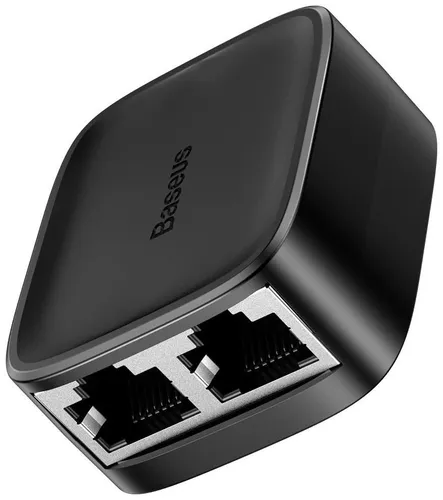 BASEUS High Speed 1 To 2 Network Splitter Adapter Black PCFXQ-01