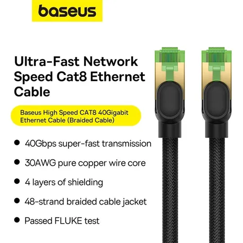 Baseus High Speed CAT8 40Gigabit Ethernet Braided 20M Cable