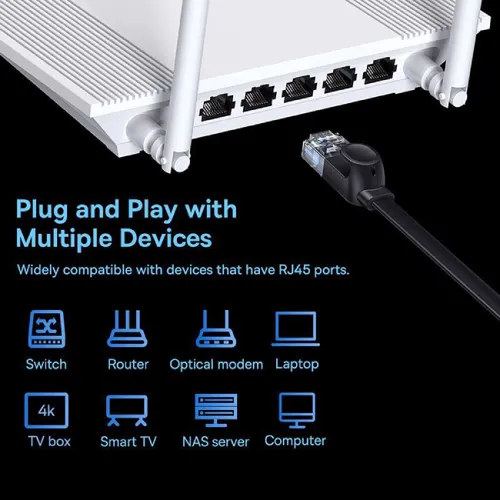Baseus High Speed Six Types of RJ45 Gigabit Network Flat Cable