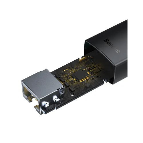 Baseus Hub Lite Series Ethernet Adapter Type-C to RJ45 LAN Port 100Mbps Black WKQX000201