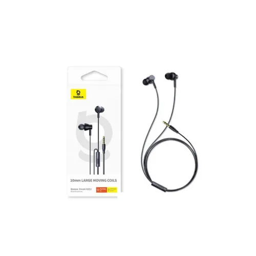 Baseus HZ11 3.5mm Wired Earphone - Black