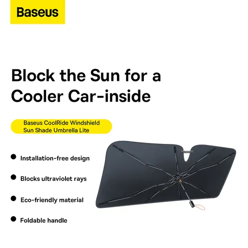 Baseus Large CoolRide Windshield Sun Shade Umbrella Pro Black