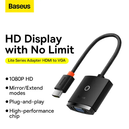 Baseus Lite Series 1080P HDMI to VGA Adapter