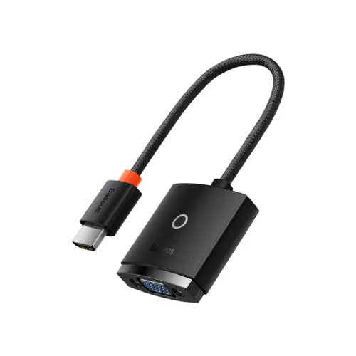 Baseus Lite Series HDMI to VGA Adapter + 3.5mm Mini Jack / Micro USB Power Supply Black - WKQX010101