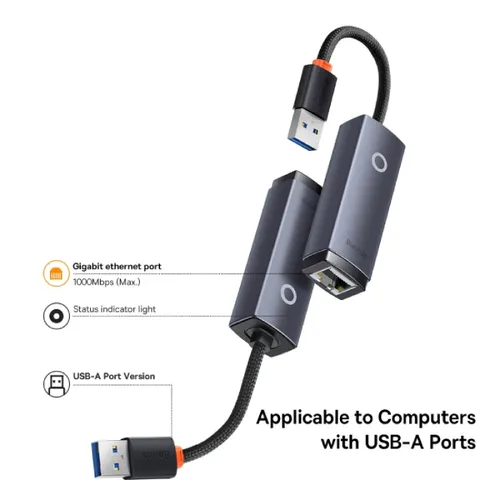 Baseus Lite Series RJ45 LAN Port Ethernet USB Adapter