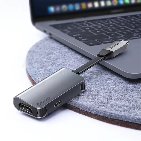 Baseus Little Box Type-C to 4K HDMI + Type-C PD Mini High-Definition Smart Hub Converter