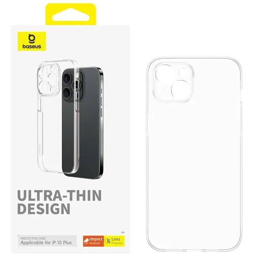 Baseus Lucent Series-iPhone 15 Plus Case-Clear Transparent-Ultra Thin Design Protective Case