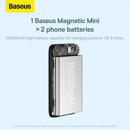 Baseus Magnetic Mini 30W 10000mAh Wireless Fast Charge Power Bank with Superior Series Type-C Cable