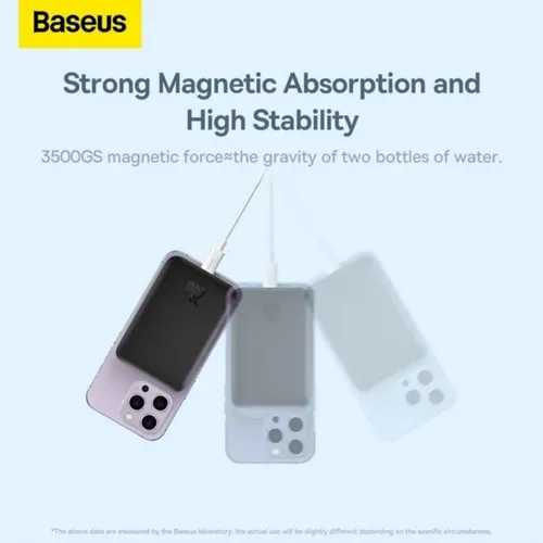 Baseus Magnetic Mini 30W 10000mAh Wireless Fast Charge Power Bank with Superior Series Type-C Cable