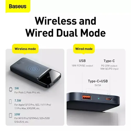 Baseus Magnetic Wireless 20W Quick Charging 10000mAh Power Bank