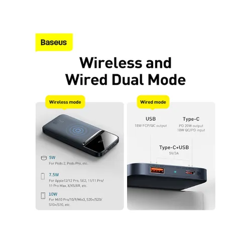 Baseus Magnetic Wireless Quick   Power Bank 10000mAh 20W PPCXW10
