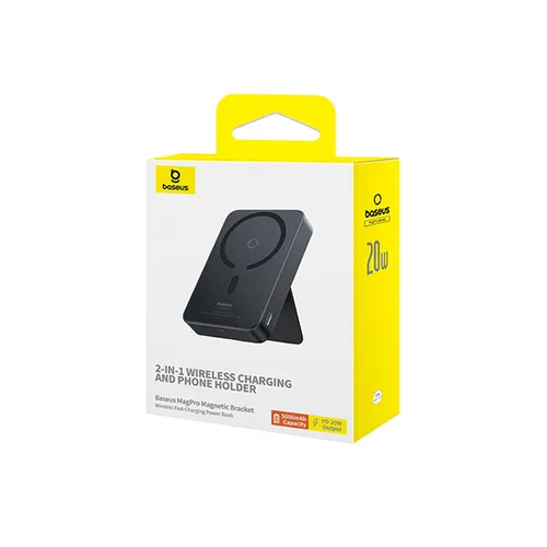 Baseus MagPro 5000mAh 20W Wireless Fast Charging Power Bank With Magnetic Holder