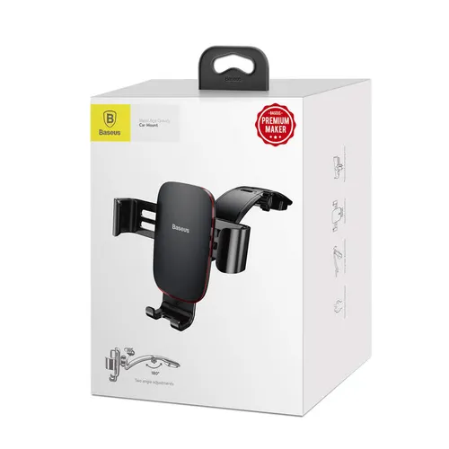 BASEUS Metal Age Gravity Car Mount (Connecting Rod Type) Black SUYL-F01