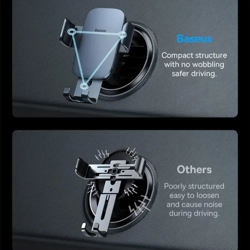 Baseus Metal Age II Gravity Round Air Vent Gravity Car Phone Holder