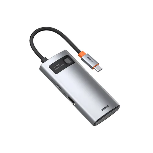 Baseus metal gleam multifunctional 4 in 1 adapter type c hub…