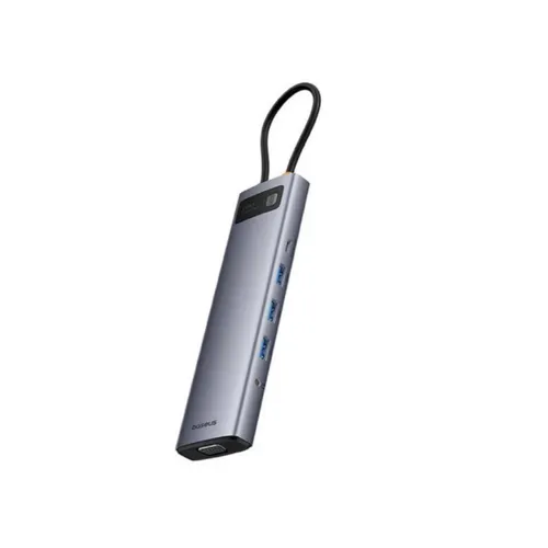 Baseus Metal Gleam Series 11-in-1 HDMI4K@60Hz*1+VGA*1+USB3.0*3+USB2.0*1+PD*1+RJ45*1+SD/TF*1+3.5mm*1 Hub Adapter
