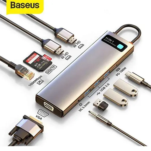 Baseus Metal Gleam Series 11-in-1 Multifunctional Type-C Hub