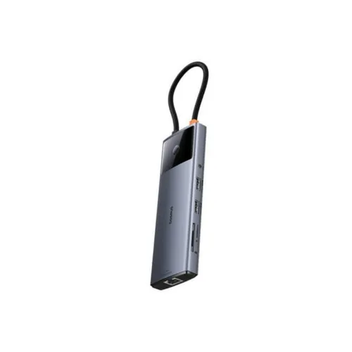 Baseus Metal Gleam Series 2 10-in-1 USB-C*1 + USB-A 3.2*1 + USB2.0*2 HDMI4K-60Hz*1 + PD 100W Input*1 + USB-C 3.2*1 + SD*1 + TF*1 + RJ45*1 + 3.5MM Audio*1 USB-C Hub Adapter