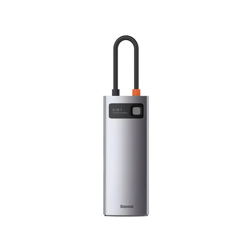 Baseus Metal Gleam Series 6-in-1 Multifunctional Type-C HUB Docking Station（Type-C to HDMI*1+USB3.0*3+PD*1+VGA*1）