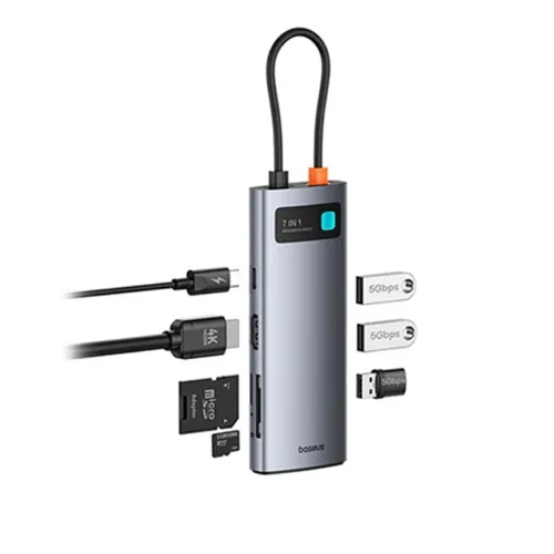 Baseus Metal Gleam Series 7-in-1 4k@60Hz Type-C Hub Adapter